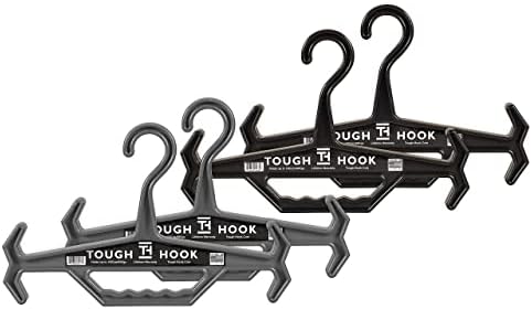 Stort Hook Hooker Canger Max Pack Set of 4 | 2 אפור ו -2 שחור | ארהב תוצרת | רב -חבילה
